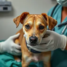 cão resgatado