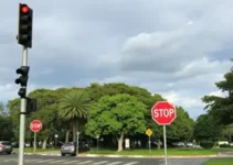 trânsito no Parque das Águas