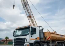 motorista de caminhão guindaste pesado